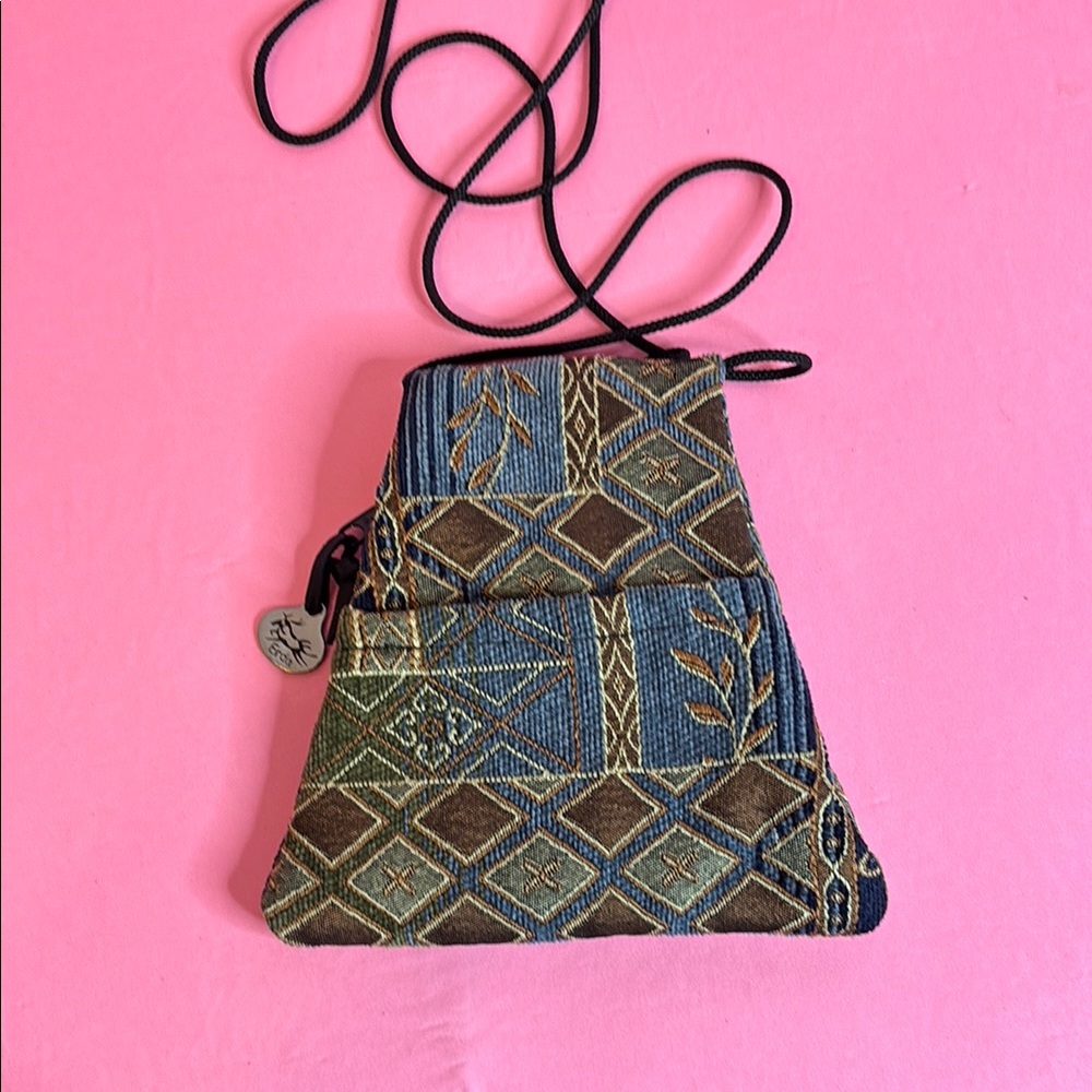 Bohemian Blue and Green Crossbody Bag - Picture 2 of 2
